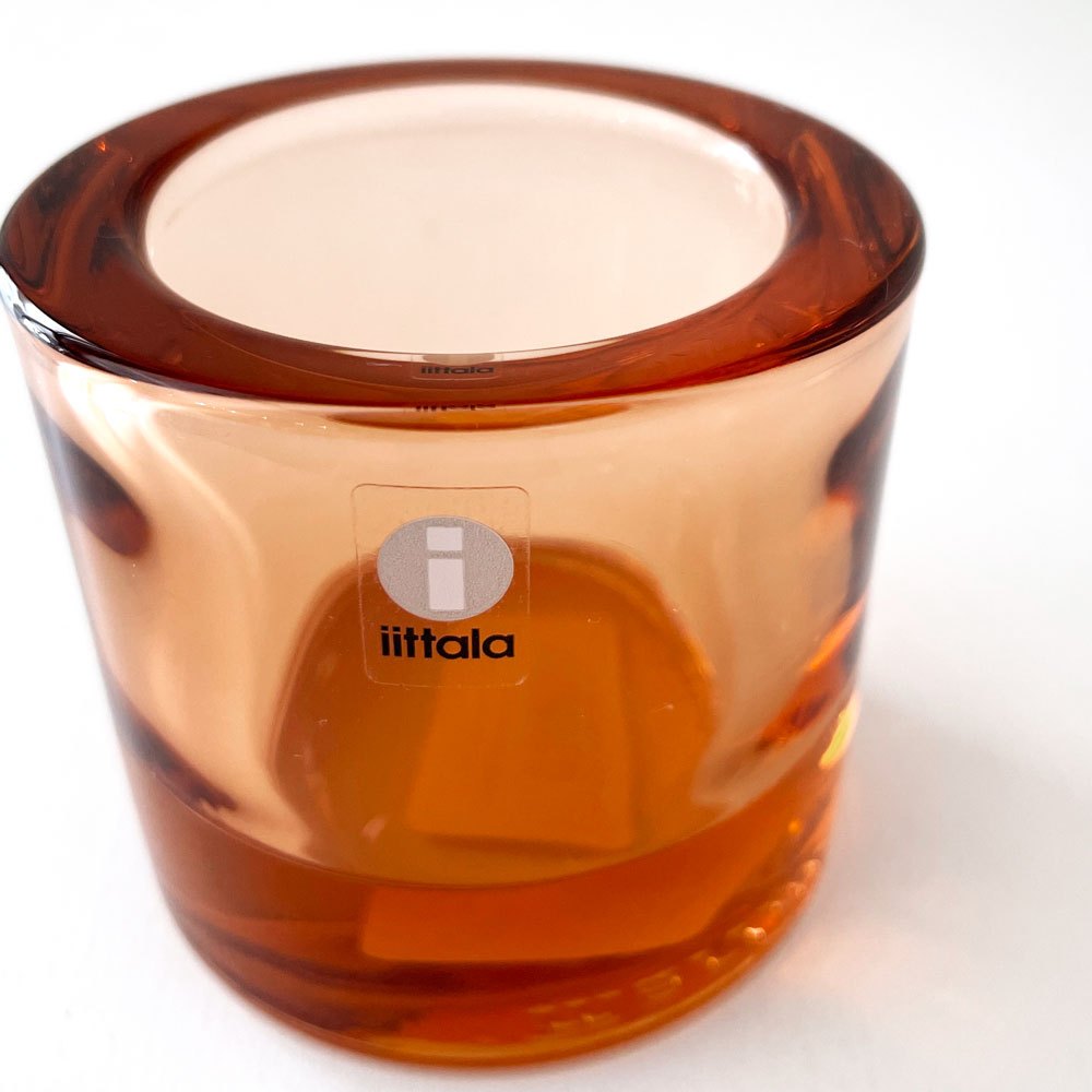 イッタラ iittala マリメッコ marimekko キビ kivi キャンドルホルダー サーモンピンク 60mm 箱付 ヘイッキ・オルヴォラ フィンランド 廃番カラー ◎