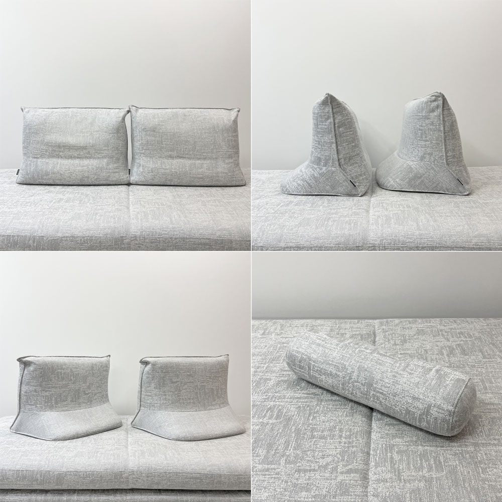 リーンロゼ ligne roset ロゼプラド ROSETPRADO 2pソファ 背クッション2個＋ボルスター1個 W200cm グレー ファブリック クリスチャン・ウェルネール フランス ●