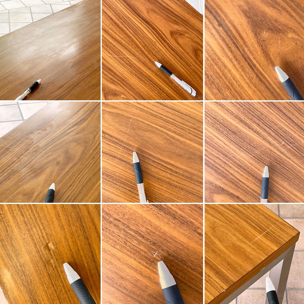 ビスレー BISLEY デスクプラン DESK PLAN Lフット ワーキングテーブル W140cm デスク メラミン天板 ウォールナット調 イギリス ◇
