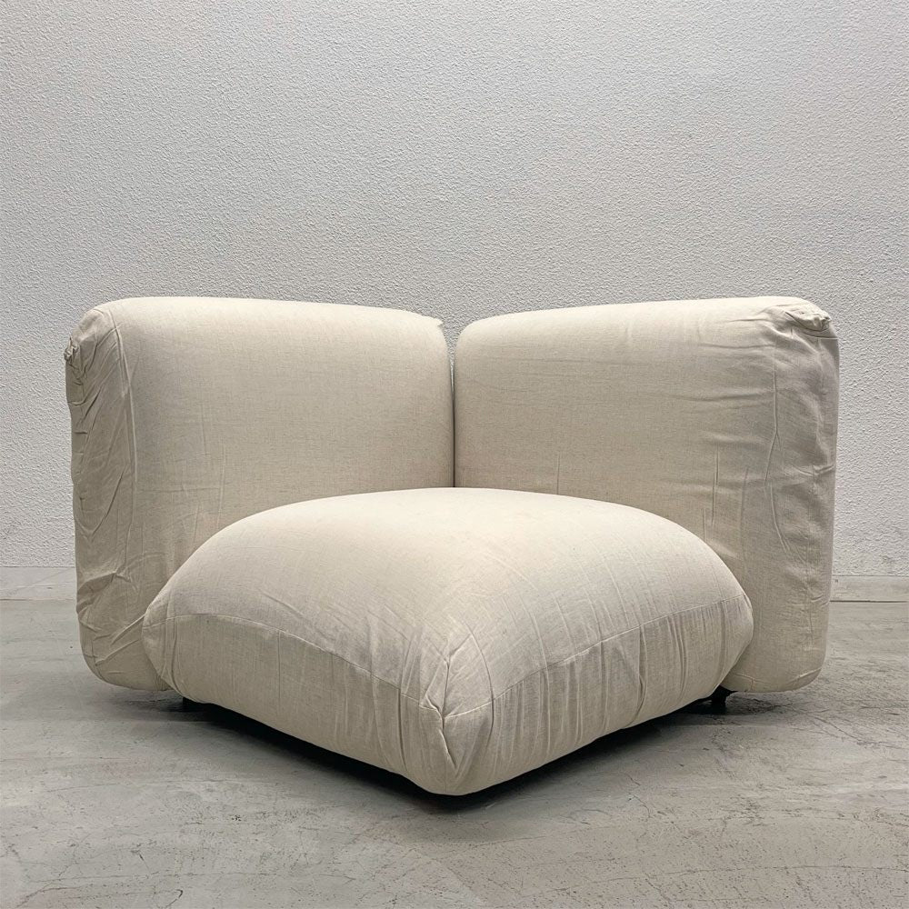 アルフレックス arflex マレンコ MARENCO 廃番 コーナーソファ 麻カバー スタンプ有 マリオ・マレンコ 〓