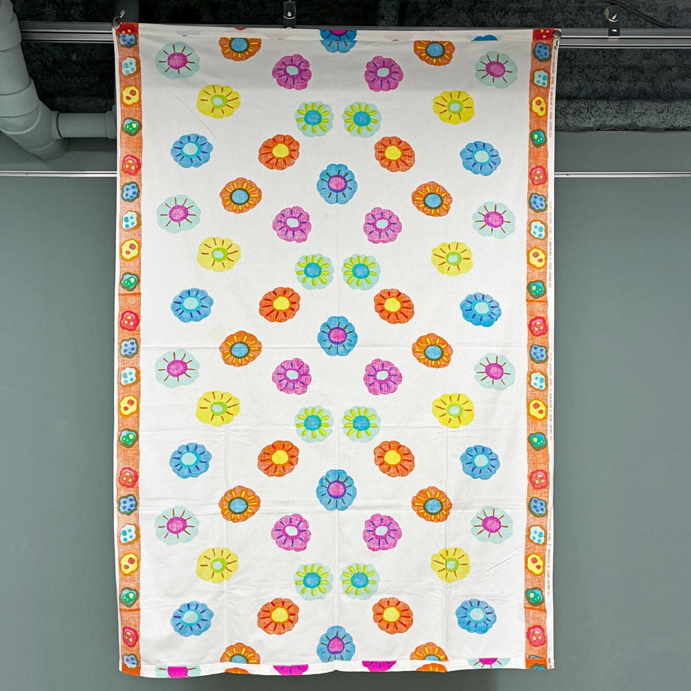 マリメッコ marimekko Nekku 生地 ファブリック 脇坂克二 Katsuji Wakisaka フィンランドビンテージ 132×192cm ◎