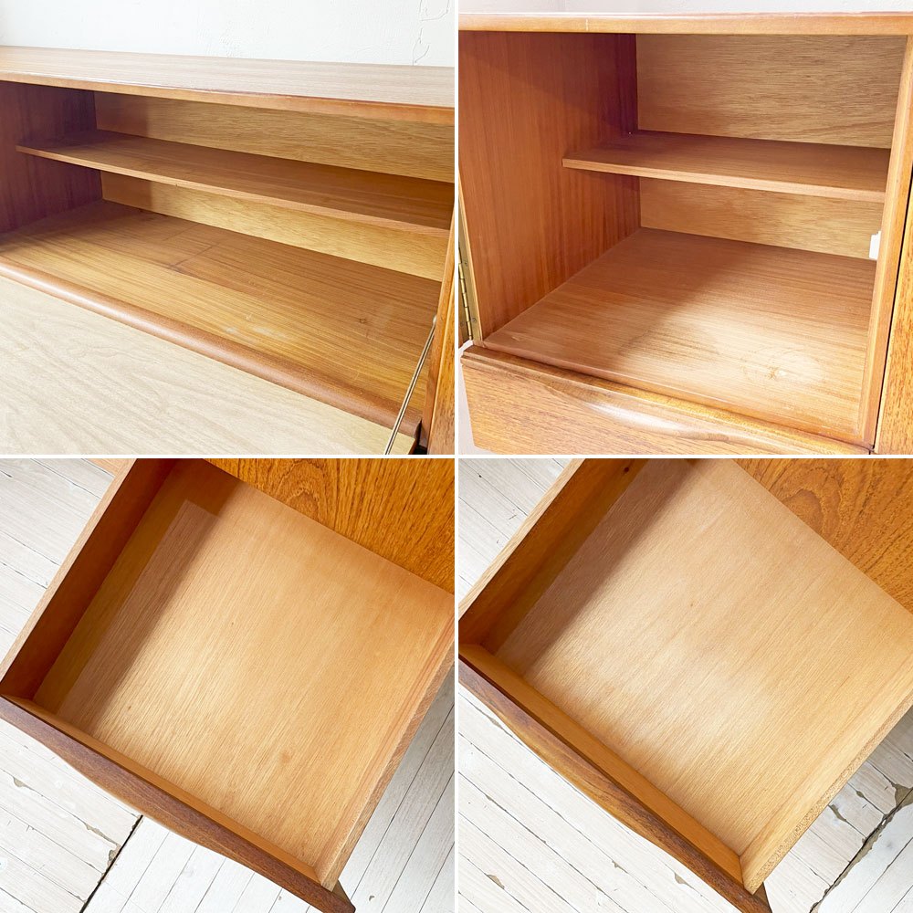 ポートウッドファニチャー Portwood furniture チーク材 サイドボード キャビネット W183cm 英国 UKビンテージ ★