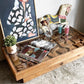 クラッシュゲート CRASH GATE ノットアンティークス Knot antiques ABCセンターテーブル ガラス × 杉古材 W120cm 関家具 ■