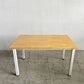 かなでもの KANADEMONO ザ・テーブル THE TABLE White Steel デスク W125×D75cm ラバーウッド ナチュラル スクエアバー脚 参考定価￥49,900- 〓