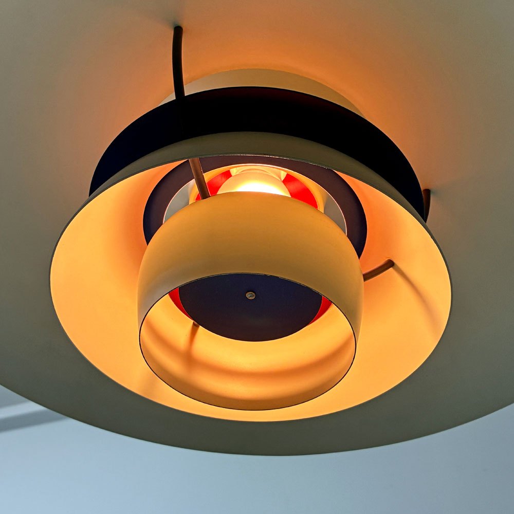 ルイスポールセン Louis Poulsen PH5 ペンダントライト ホワイト ポール・ヘニングセン Poul Henningsen ビンテージ 北欧 名作照明  ●