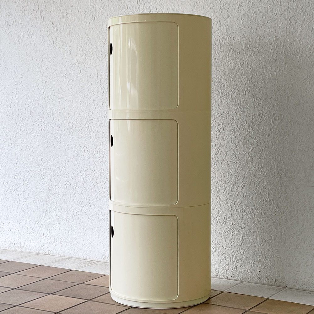 カルテル Kartell ラウンドエレメント Round Element Hタイプ 3段 ホワイト アンナ・カステッリ・フェリエーリ イタリア ◇