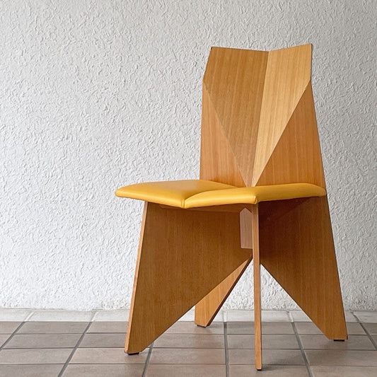 ◇ ミネルバ MINERVA 折り紙チェア 鶴 TSURU ローバック 座クッション 合皮 笠松栄 希少