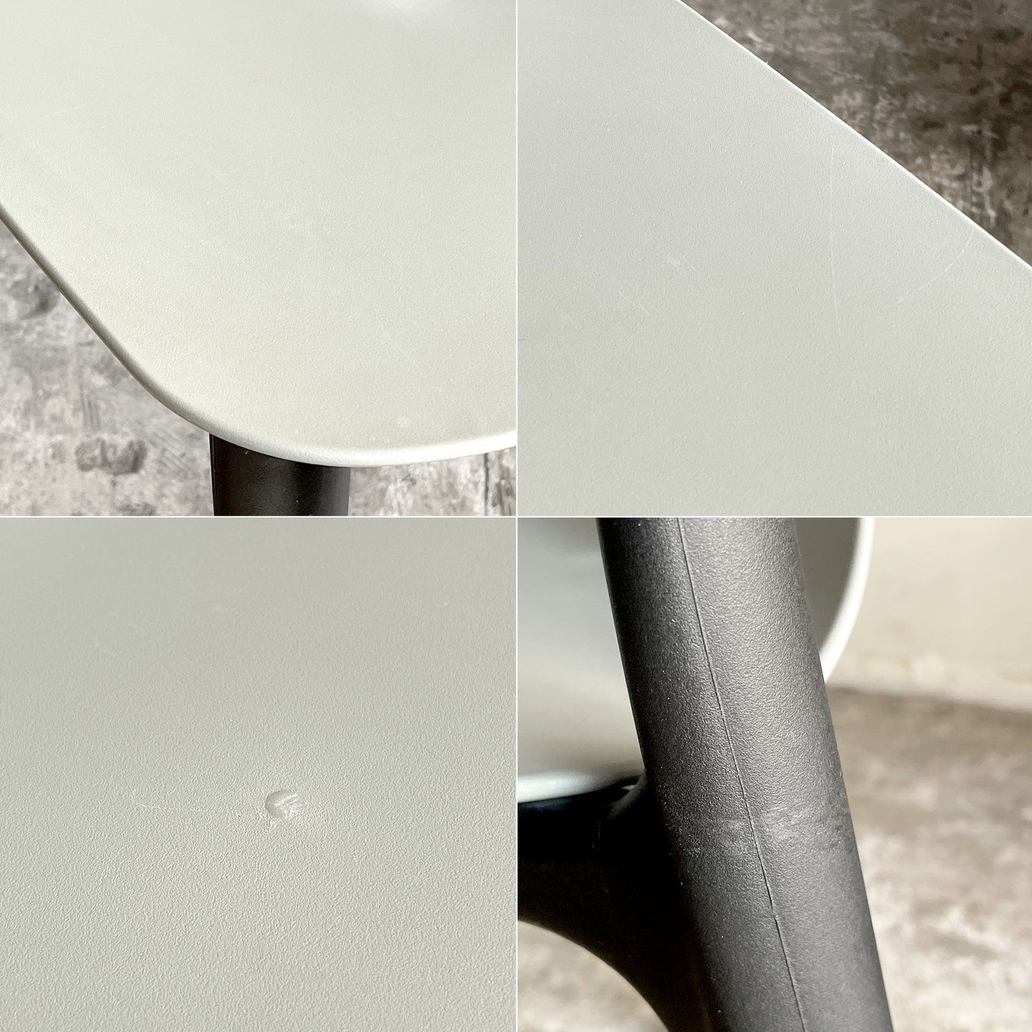 ヴィトラ Vitra ベルヴィルチェア Belleville Chair ダイニングチェア スタッキングチェア モスグレー ロナン & エルワン・ブルレック B ■