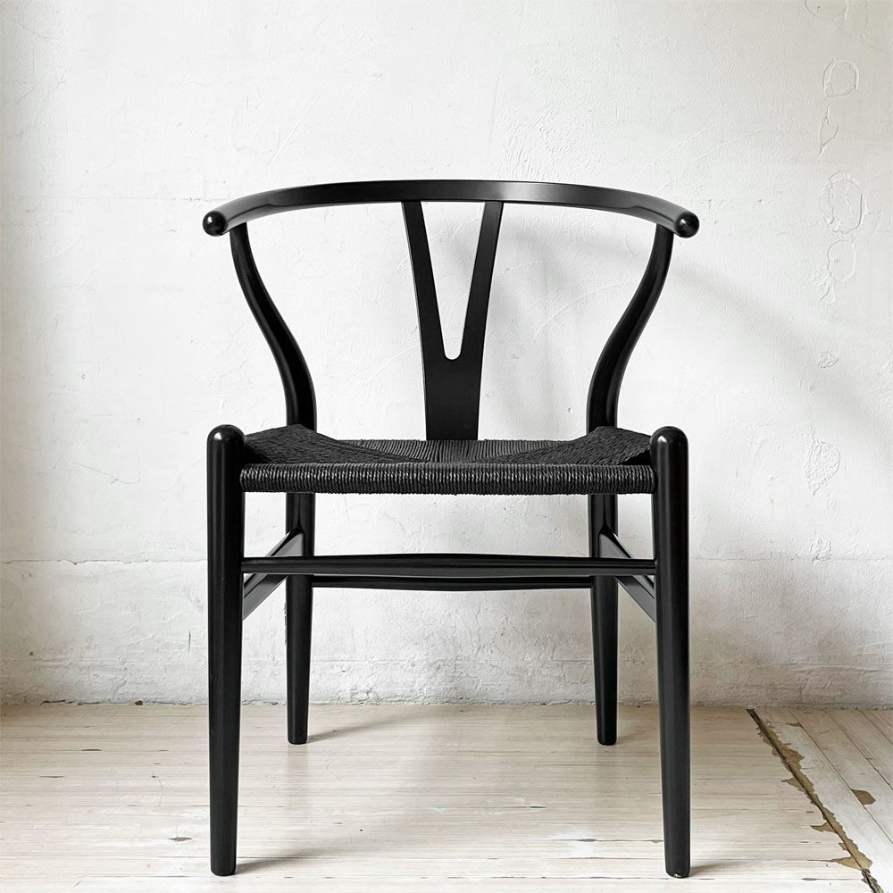 カールハンセン＆サン Carl Hansen & Son CH24 Yチェア ブラックラッカー × ブラックペーパーコード ハンス・J・ウェグナー ビーチ材 北欧家具 定価￥118,800- A ★