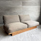 モモナチュラル MOMO Natural クラウドローソファ CLOUD LOW SOFA 2Pソファ 2人掛け オーク材 帆布 ベージュ 参考定価￥154,000- ♪