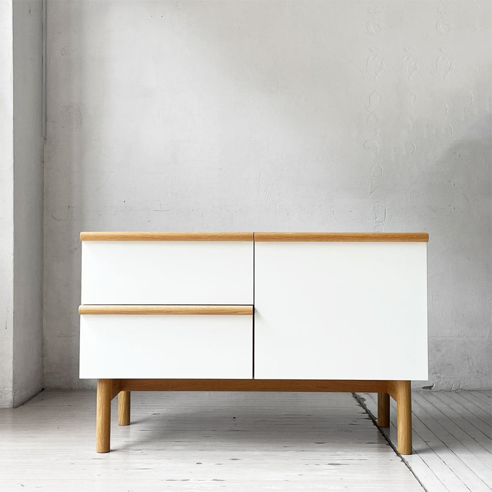 イデー IDEE スティルト サイドボード S STILT SIDEBOARD S W94㎝ オーク材 ホワイト テレビボード マリナ・ボーティエ 北欧モダン 定価￥79.900- ★