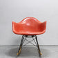ハーマンミラー Herman Miller 2ndビンテージ アームシェルチェア FRP製 レッドオレンジ ロッカーベース C&R イームズ ミッドセンチュリー  ●