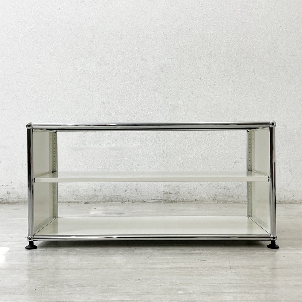 USMハラー USM Haller モジュラーファニチャー ハラーシステム AVボード ローボード ディバイダーシェルフ ピュアホワイト スイス ●