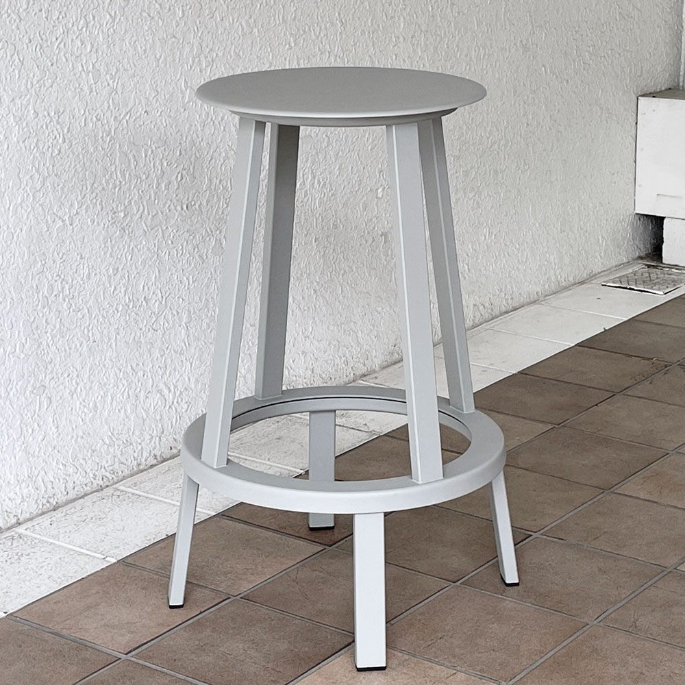 ヘイ HAY リボルバー バースツール ロー REVOLVER BAR STOOL LOW H65cm スカイグレー 回転式座面 レオン・ランズメイヤー デンマーク B ◇