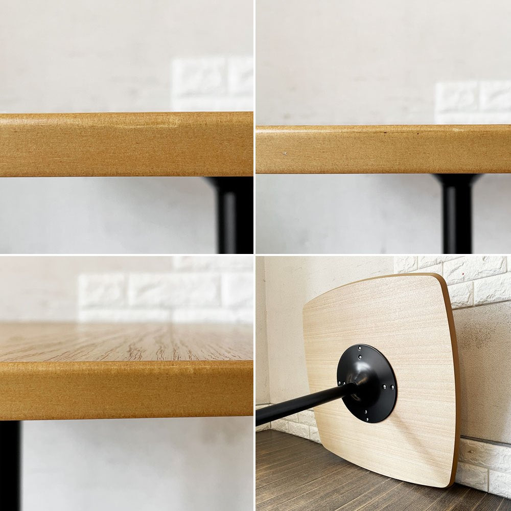 モモナチュラル MOMO Natural カフェテーブル Cafe Table Square X leg スクエア オーク材 スチールレッグ W68cm 定価￥32,500- 廃番 ◎