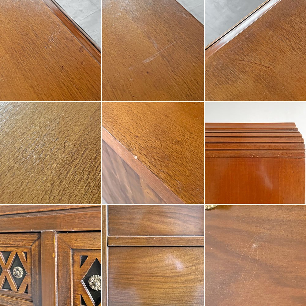 ヨーロピアンクラシカル European Classical ワイドチェスト サイドボード W146.5cm 抽斗8杯 アンティークスタイル 〓