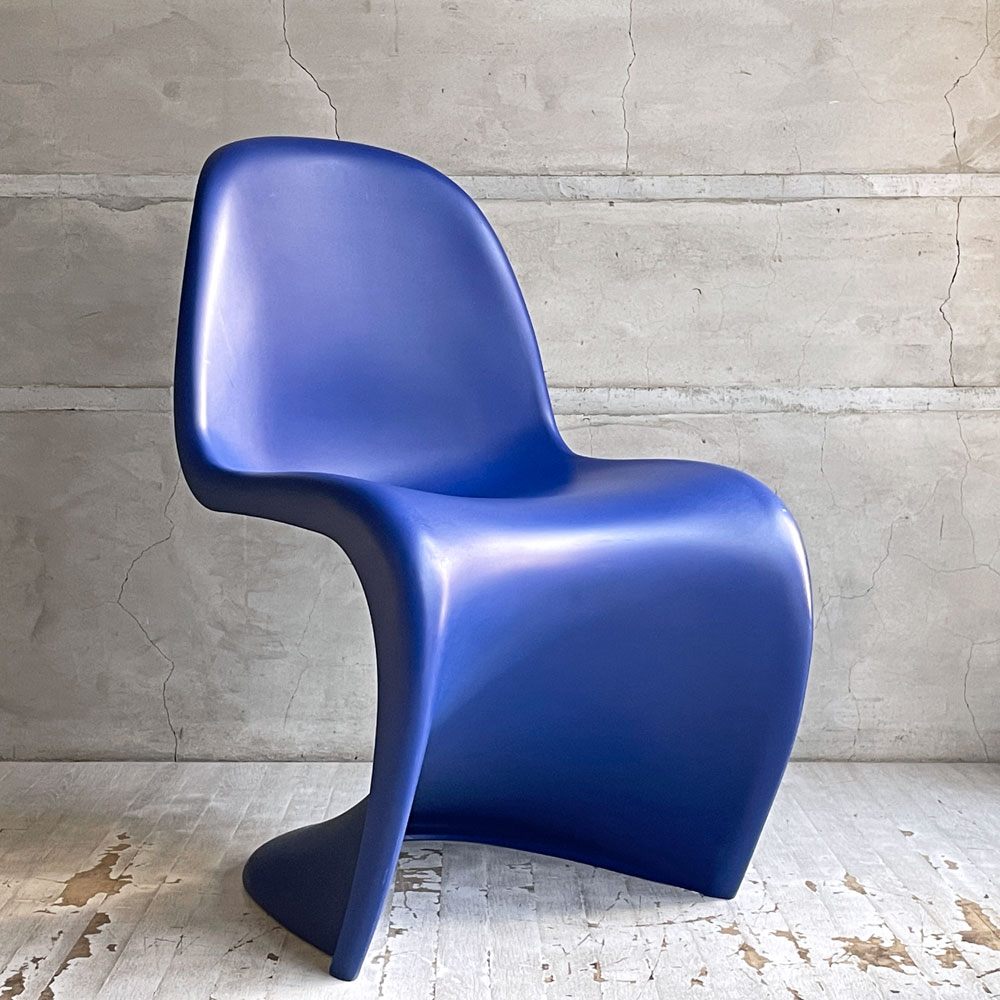 ヴィトラ vitra パントンチェア Panton Chair ブルー 屋内外使用可 ヴェルナー・パントン 旧モデル 廃番カラー ミッドセンチュリー スペースエイジ B ♪
