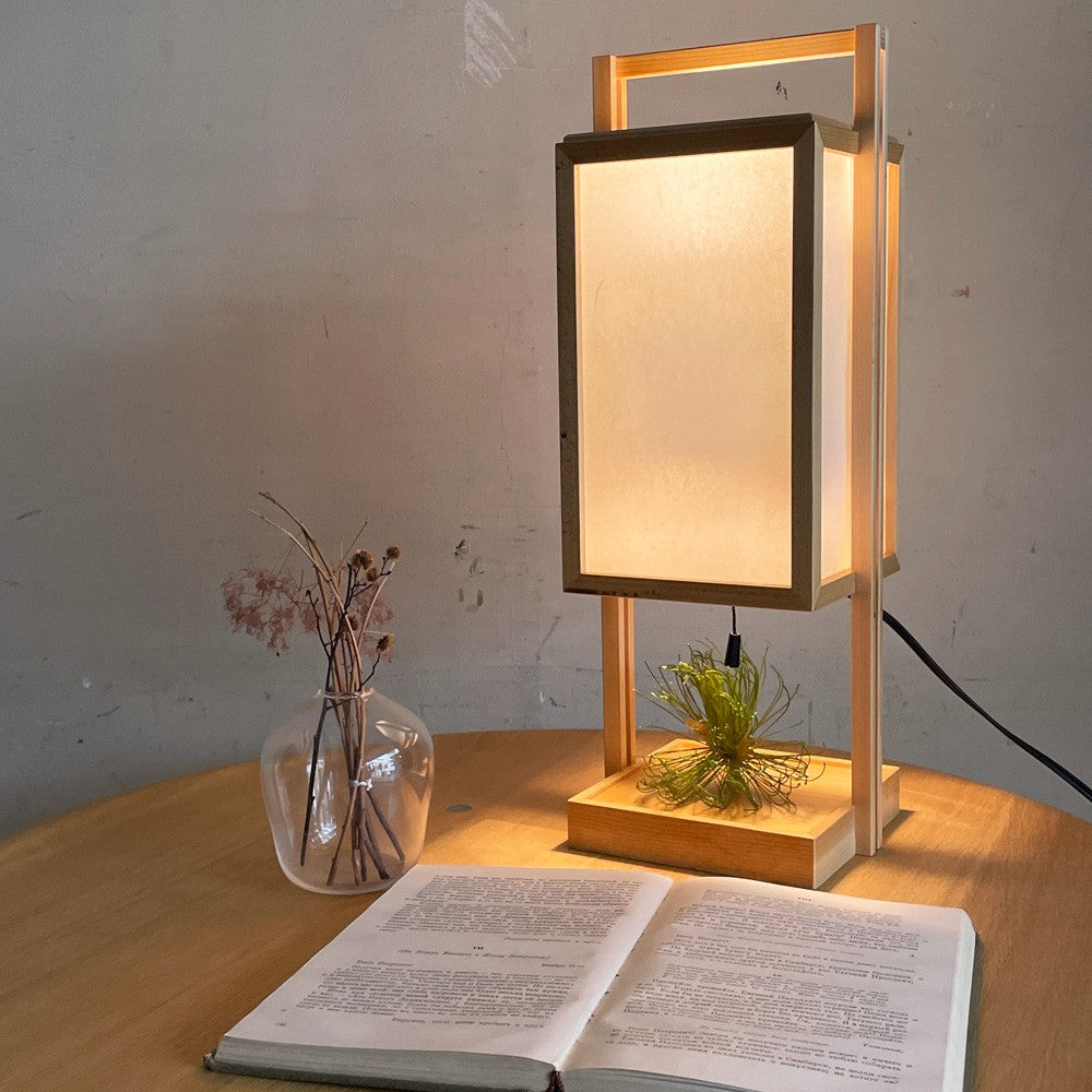 らんぱだ Lampada スタンドライト 行灯 A520 仁 jin 国産檜材 雲竜 ジャパンディスタイル 保管品 B ■