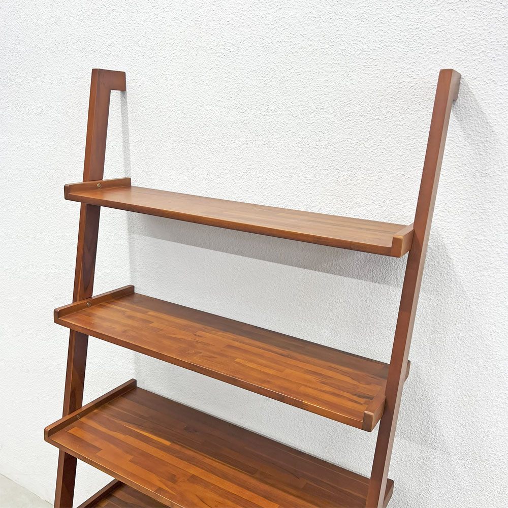 スキャンティーク SCANTEAK Ladder ラダーブックシェルフ オープンシェルフ チーク材 W89cm 〓