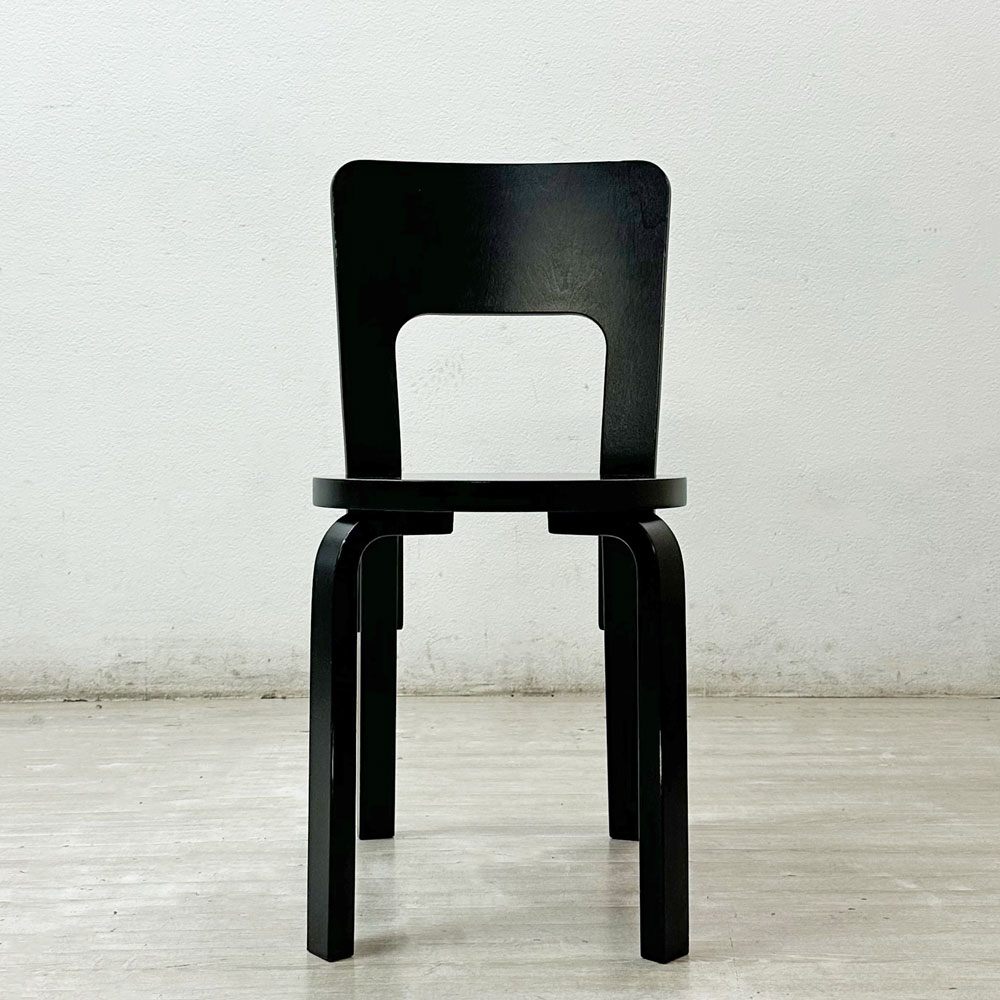 アルテック artek チェア 66 Chair 66 ダイニングチェア ブラックラッカー アルヴァ・アアルト 定価 ￥82,500- ●