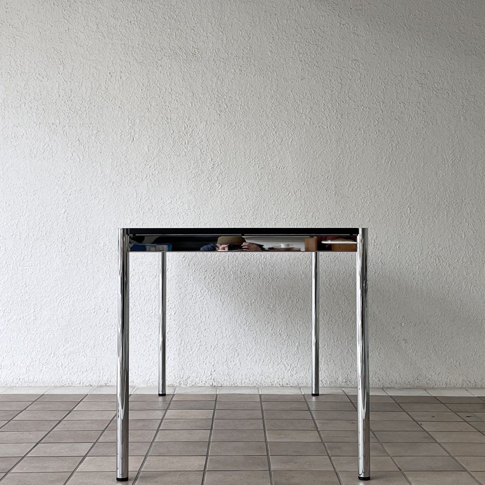 USMモジュラーファニチャー USM Haller USMハラーテーブル ワーキングデスク ダイニングテーブル オーク材 ブラック W150×D75×H74cm アジャスター ◇