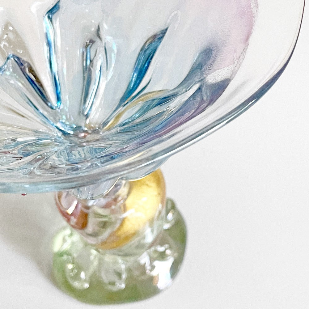 河内 あさこ KAWACHI Asako CAT COMPOTE コンポート皿 ガラス 金彩 オブジェ 現代作家 ■
