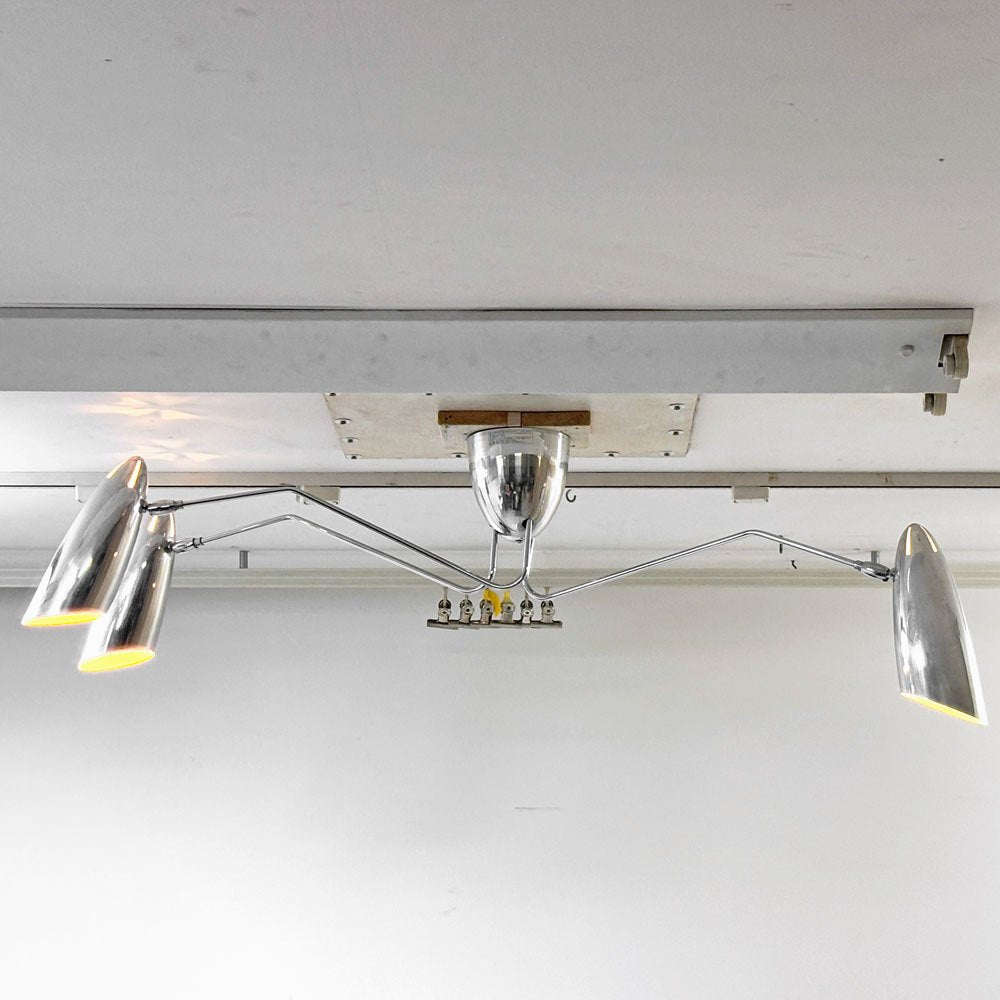 イデー IDEE エクリプス2 ECLIPSEⅡ 3ポイント 3灯ペンダントライト アルミシェード スペースエイジ インダストリアルデザイン 廃番 ●