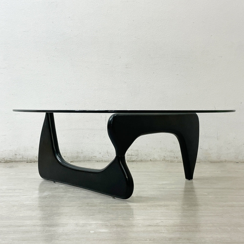 イサムノグチ Isamu Noguchi コーヒーテーブル Coffee Table ガラス天板厚13mm リプロダクト品 デザイナーズ家具 名作 ●