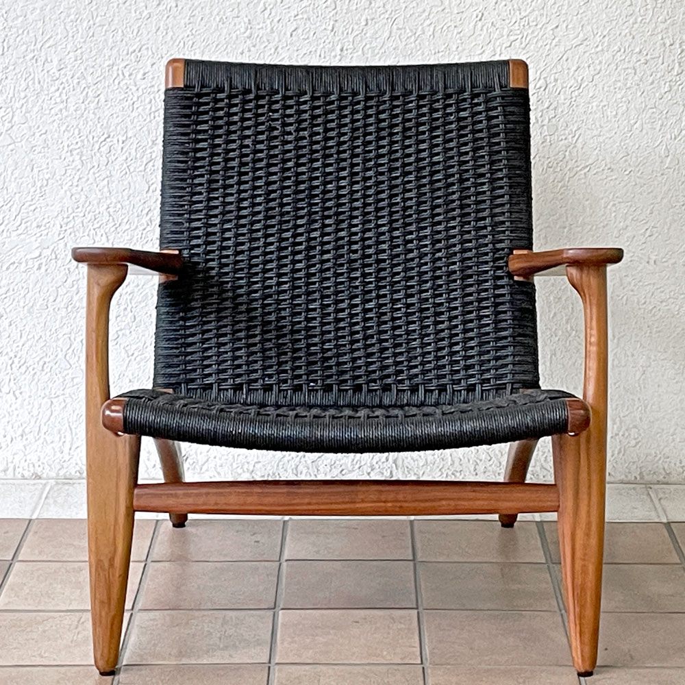 カールハンセン＆サン Carl Hansen & Son CH25 イージーチェア ラウンジチェア ウォールナット材 ブラックペーパーコード ハンス・J・ウェグナー デンマーク 北欧家具 ◇