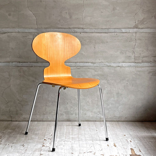 フリッツハンセン Fritz Hansen 3101 アリンコチェア アントチェア 4本脚 ナチュラルビーチ ラッカー仕上げ フェルトグライズ アルネ・ヤコブセン D ♪