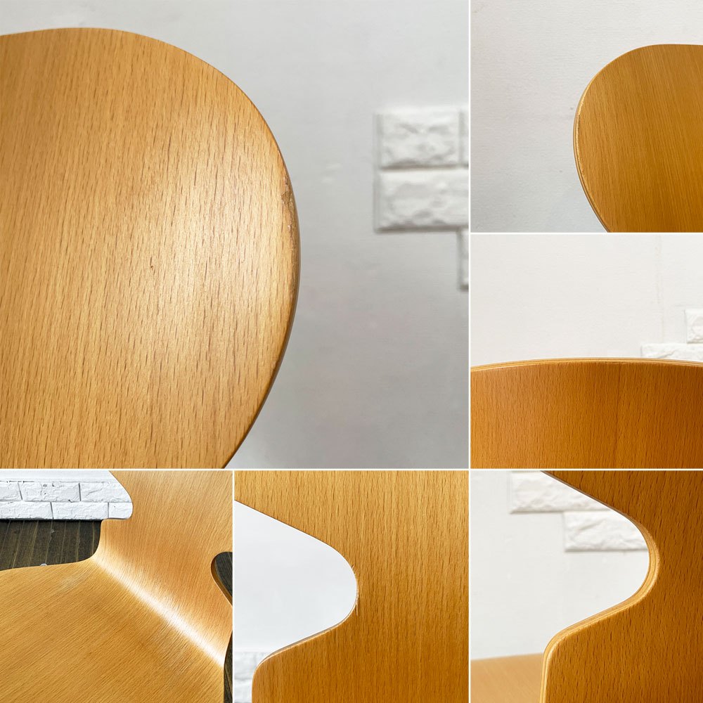 フリッツハンセン Fritz Hansen アントチェア 3本脚 ビーチ材 アルネ・ヤコブセン ビンテージ 北欧家具 ◎