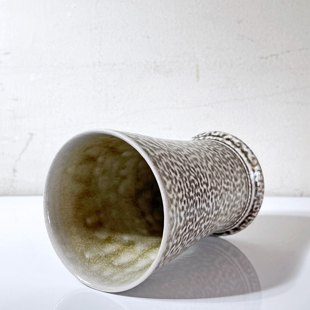 スティーブ・ハリソン Steve Harrison ビーカー グレー系 ソルトグレーズ ARTS&SCIENCE取扱 2017年 希少 現代作家 ■