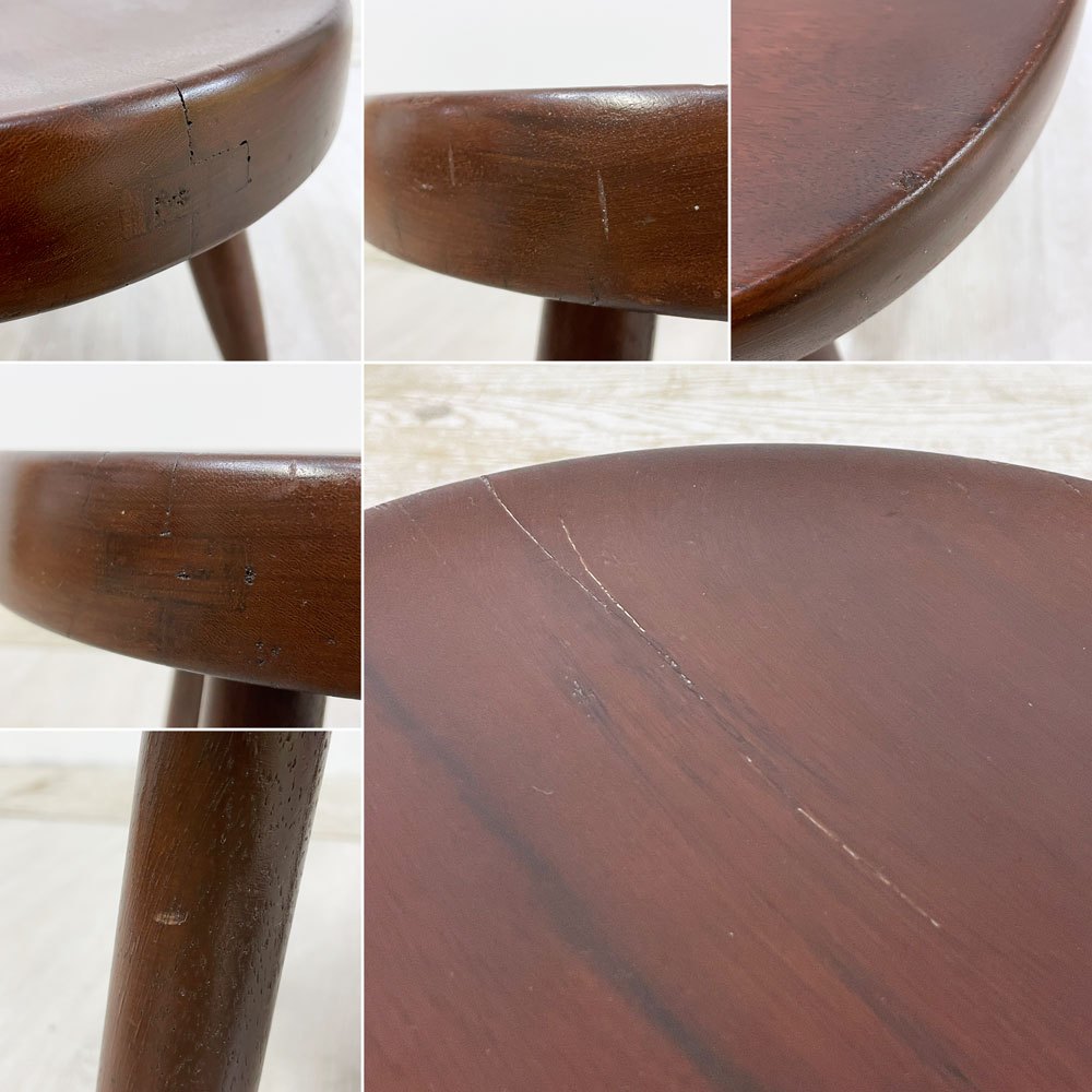 シャルロット・ペリアン Charlotte Perriand ベルジェスツール Berger Stool 無垢材 50's ビンテージ ●