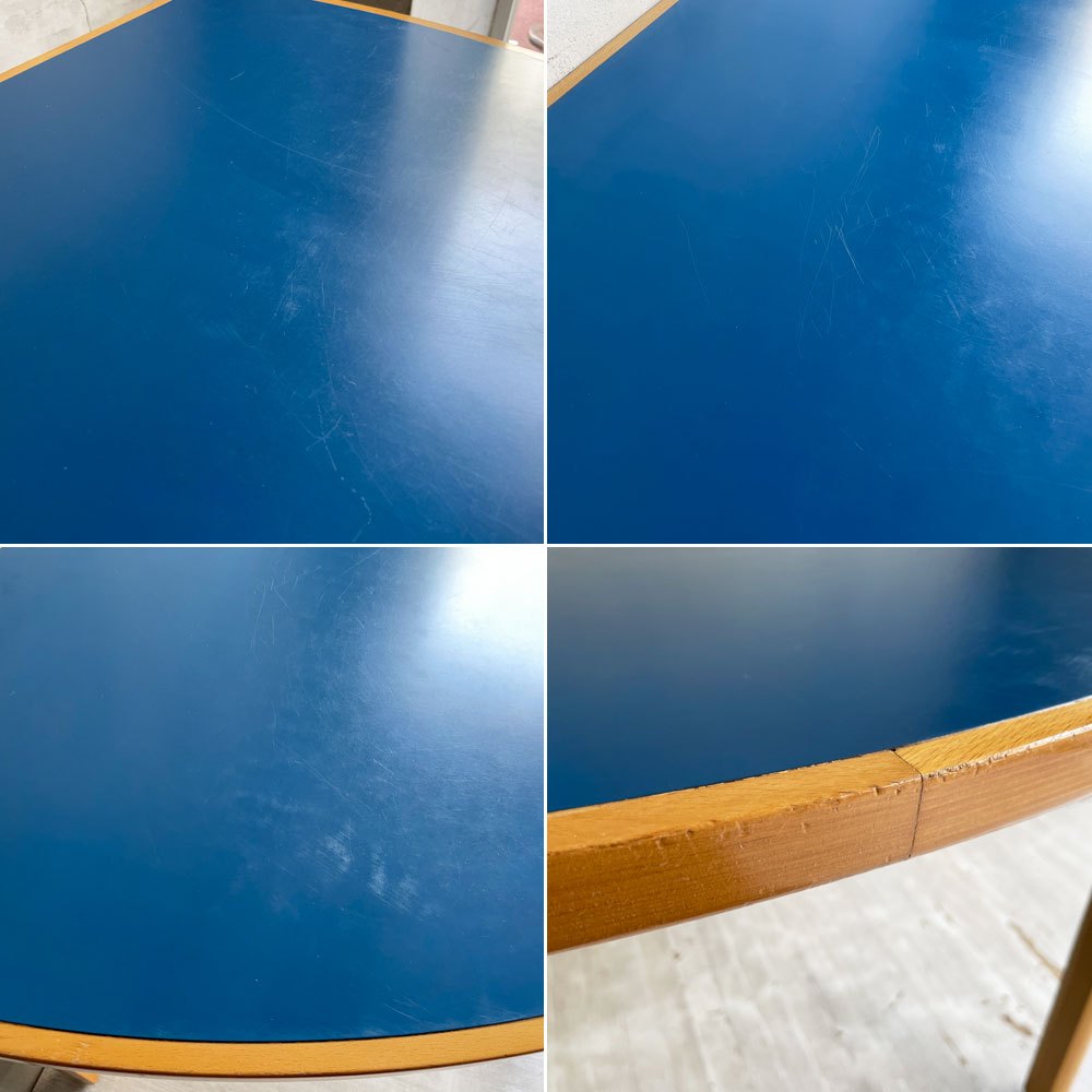 マグナスオルセン Magnus Olesen ハーフラウンド ダイニングテーブル 半円 メラミン天板 プライウッド ビーチ材 W160cm ラッド・シーゲンセン＆ジョニー・ソーレンセン 北欧 デンマーク♪