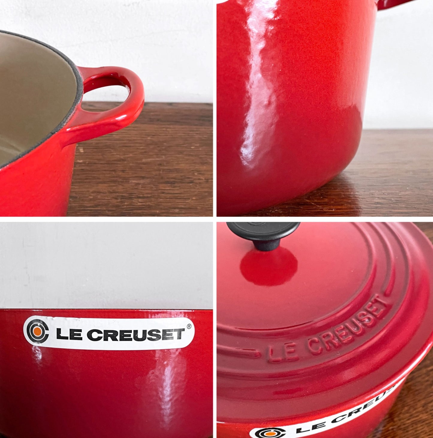 ルクルーゼ LE CREUSET ココットロンド 両手鍋 22cm 鋳物 レッド フランス ■