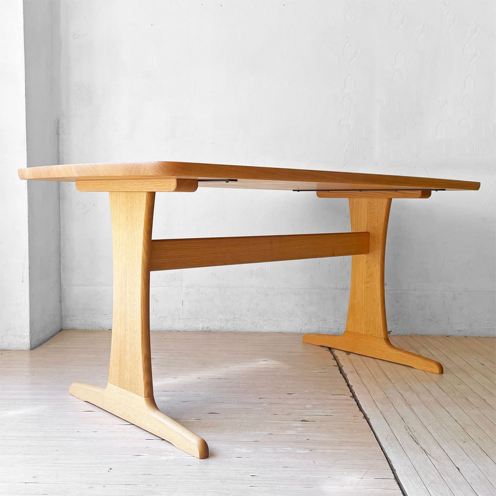 柏木工 KASHIWA オーク無垢材 ダイニングテーブル W150cm 帆立脚 飛騨家具 ★