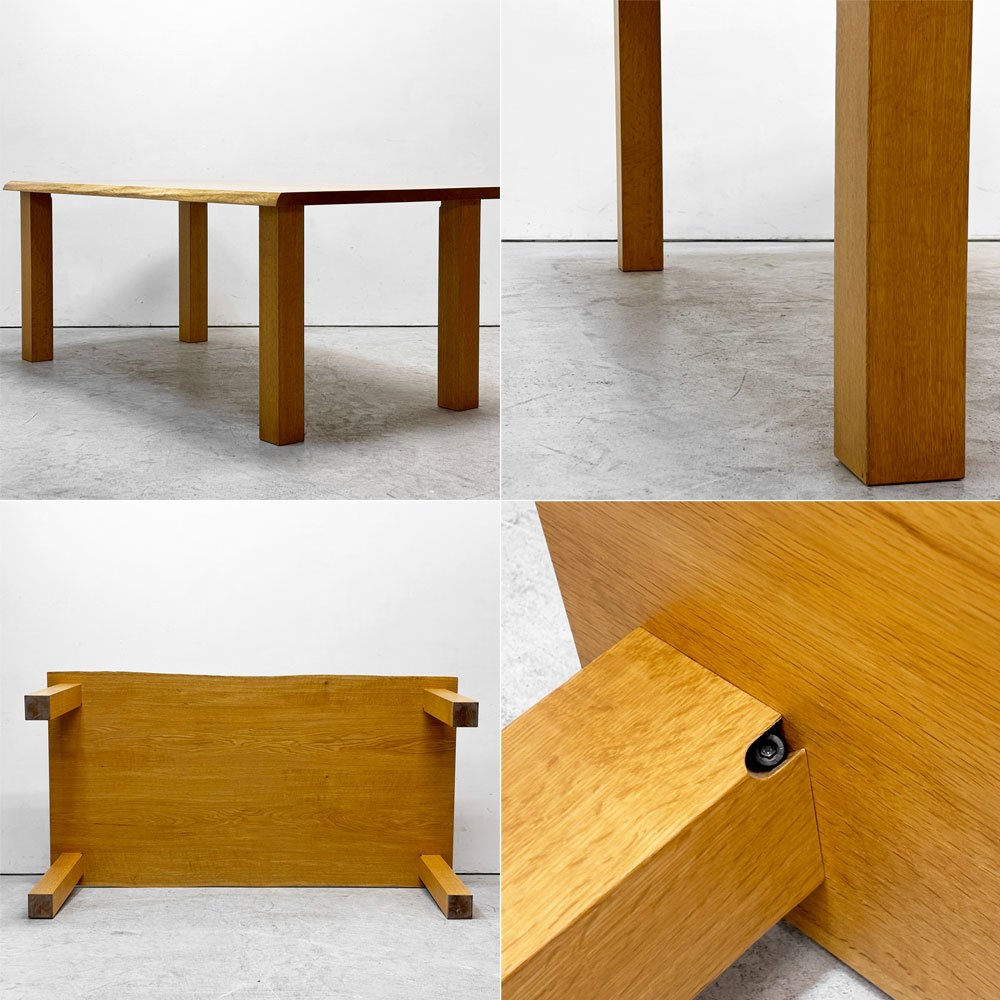 家具蔵 KAGURA ヴィンテージシリーズ VINTAGE ダイニングテーブル ナラ無垢材 耳付き W170cm クラフト家具 国産家具 ナチュラル ●