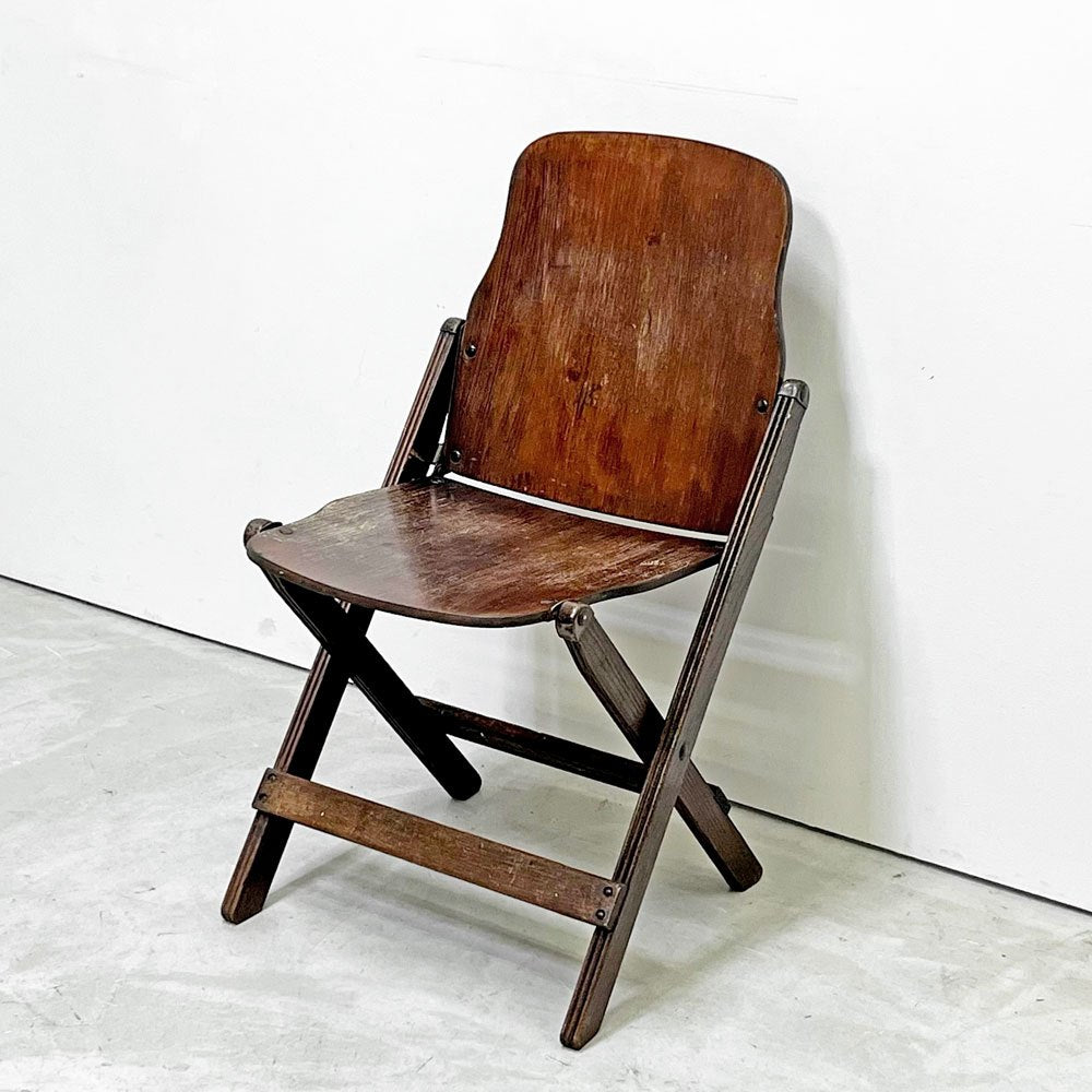アメリカンシーティングカンパニー AMERICAN SEATING COMPANY フォールディングチェア 折り畳み USビンテージ インダストリアル A ●