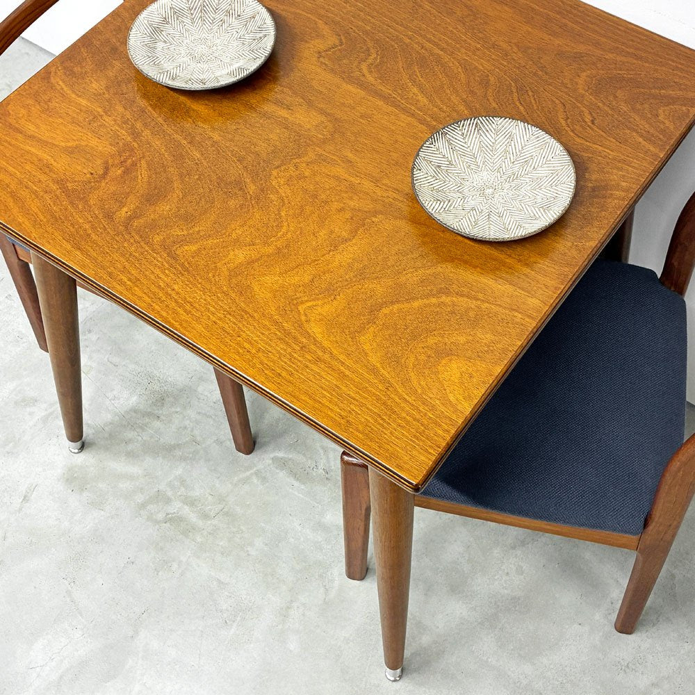 パシフィックファニチャーサービス PACIFIC FURNITURE SERVICE P.F.S スクエアテーブル SQUARE TABLE Lサイズ ダークブラウン バーチ材 樺 W80cm 美品 定価￥88,000- ◎