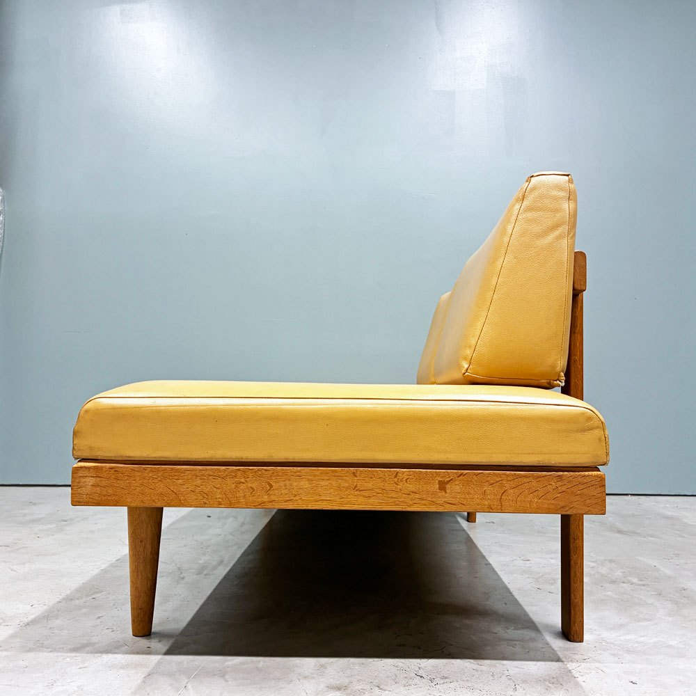 エコーネス EKORNES Svane デイベッド Ingmar Relling ノルウェー ビンテージ オーク材 本革 キャメル 北欧家具 ソファベッド ◎