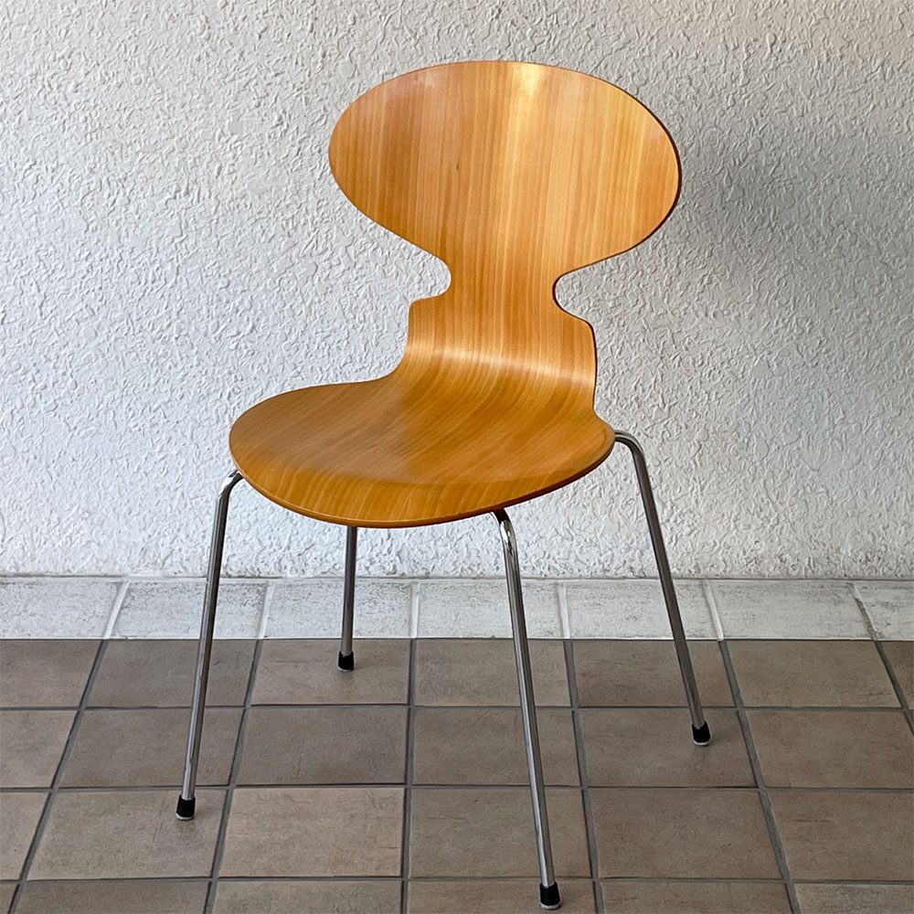 フリッツハンセン Fritz Hansen 3101 アリンコチェア アントチェア 4本脚 ナチュラルビーチ ラッカー仕上げ フェルトグライズ アルネ・ヤコブセン C ◇
