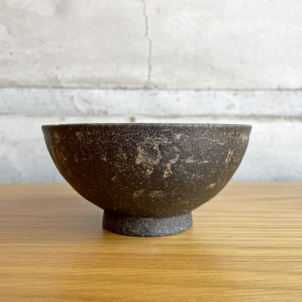 村上躍 白灰化粧飯碗 茶碗 ボウル 陶器 陶芸家 現代作家 B ♪