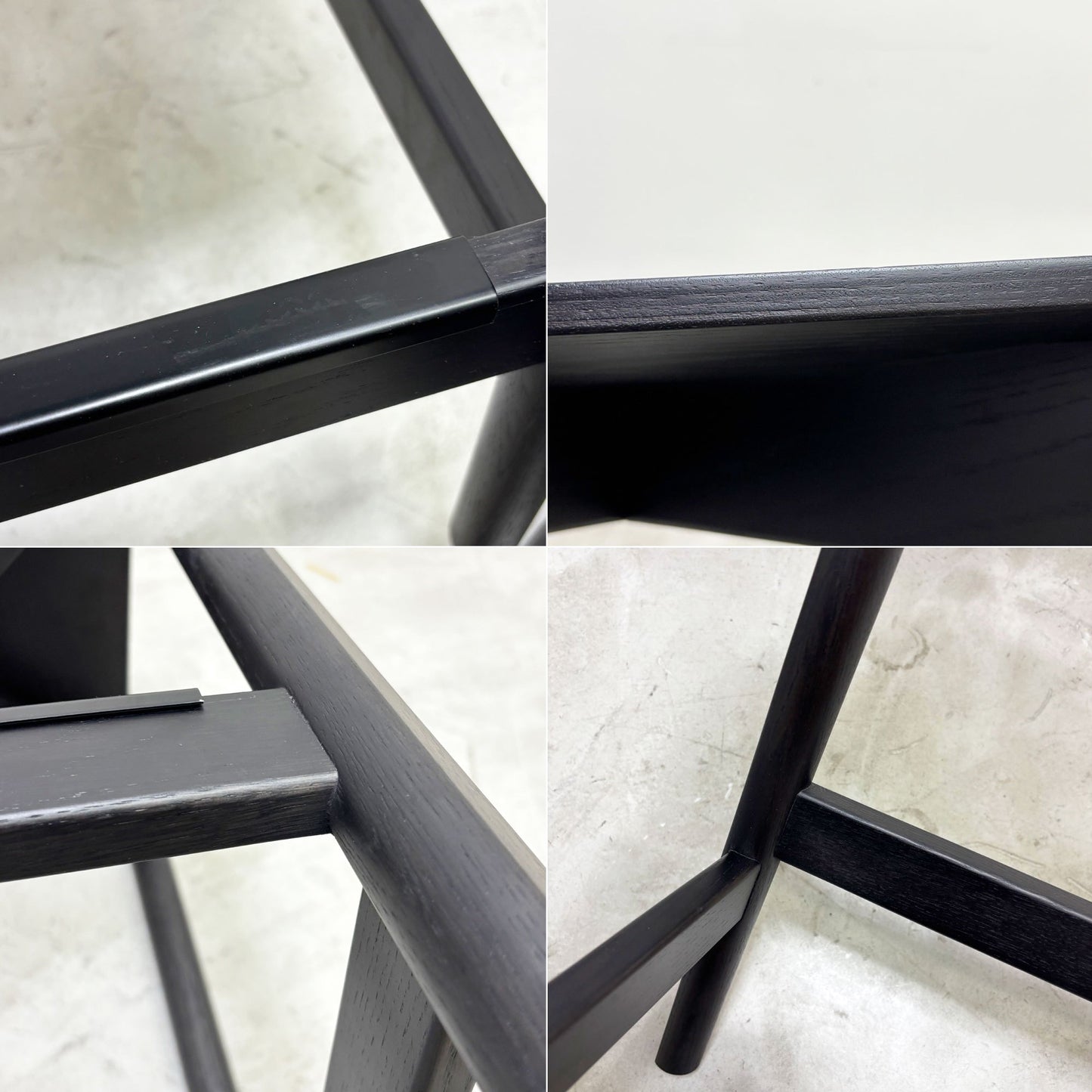モダンデザイン Modern Design カウンターチェア ハイチェア ハイスツール オーク材 ブラック塗装 B ●