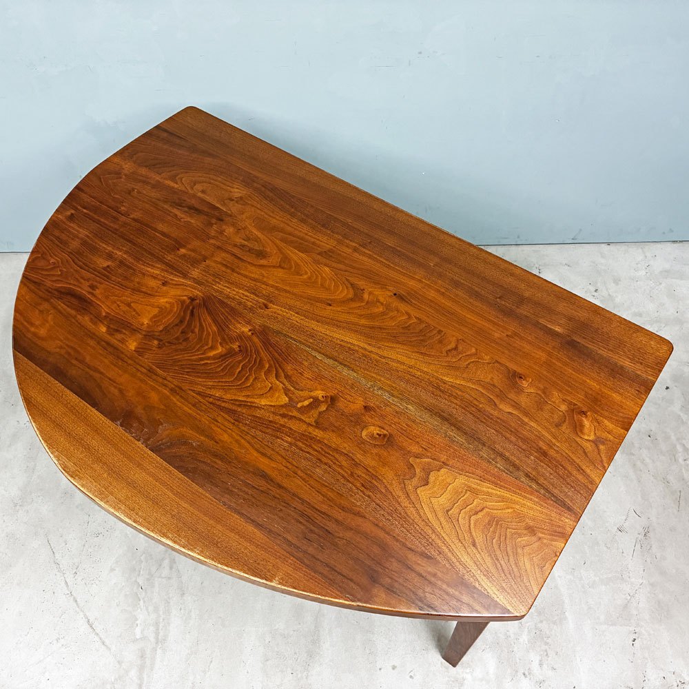 フジシ FUJISHI エーステージ Astage 変形ダイニングテーブル R天板 ウォールナット無垢材 iMAオリジナル W125cm ◎