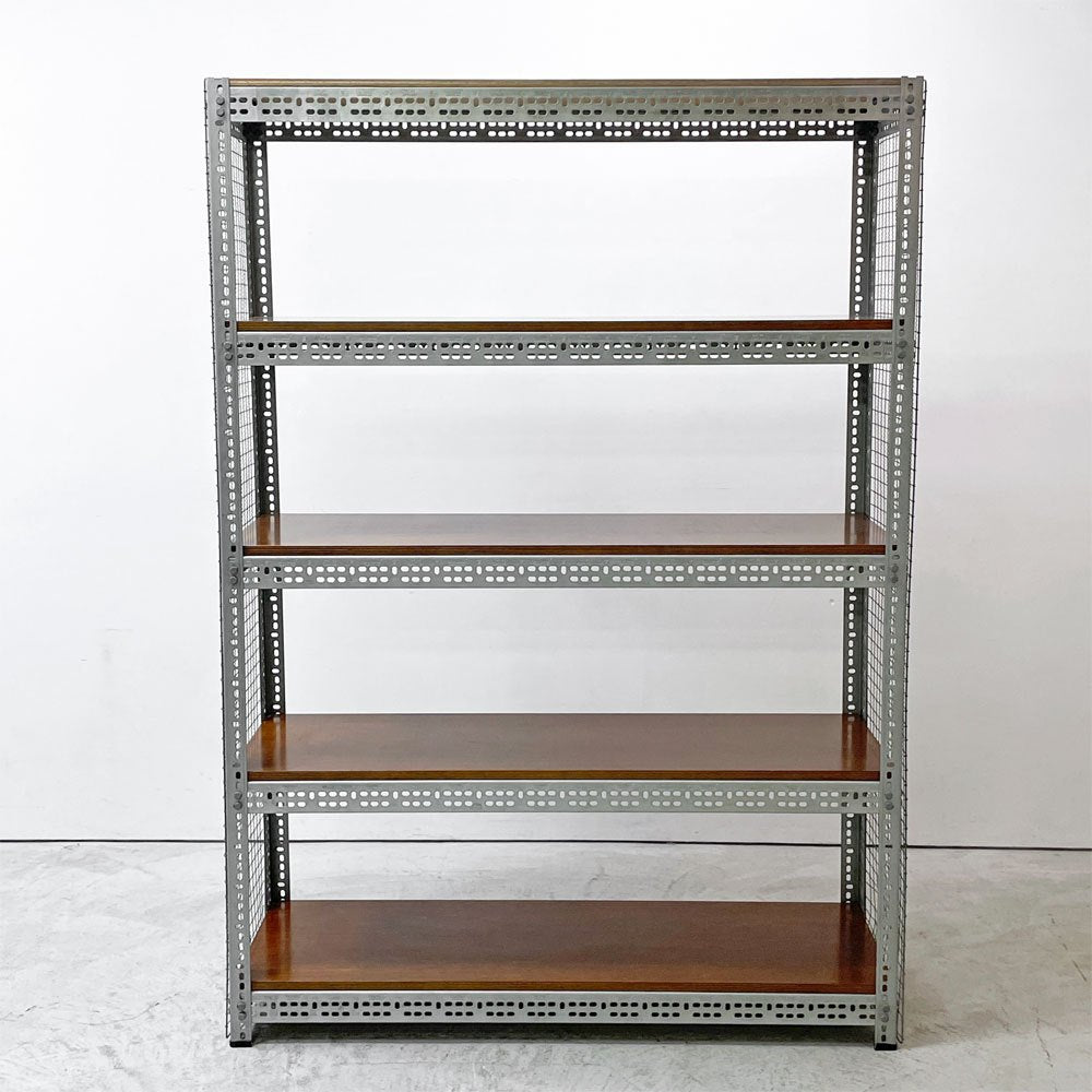 リオン LYON アングルシェルフ SLOTTED ANGLE SHELF 5段 オープンシェルフ W124.5 x D40.5 x H175.5cm P.F.S取扱 スチールメッシュ インダストリアル 工業系 ●