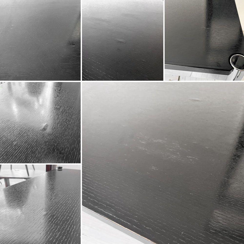 ユーエスエムハラー USMハラー USM Haller モジュラーファニチャー ハラーテーブル ワークデスク W150cm オーク材 ブラック ペントレー＆トロメオ用パーツ付き 高さ調整リング付き+H2cm ★