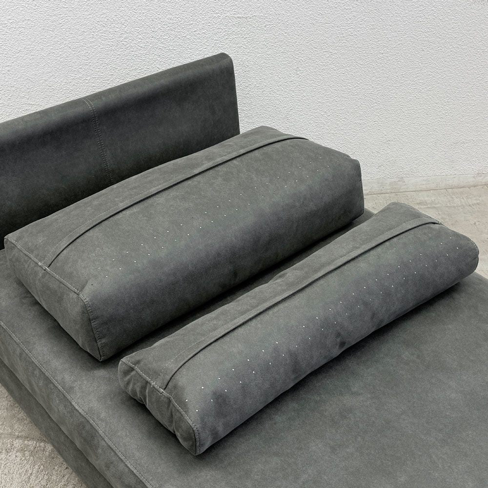 リラックスフォーム RELAXFORM グラシエーロ GLACIERO シェーズロング W100cm プライムレザーテックス モードグレー 関家具 定価￥90,000- 〓