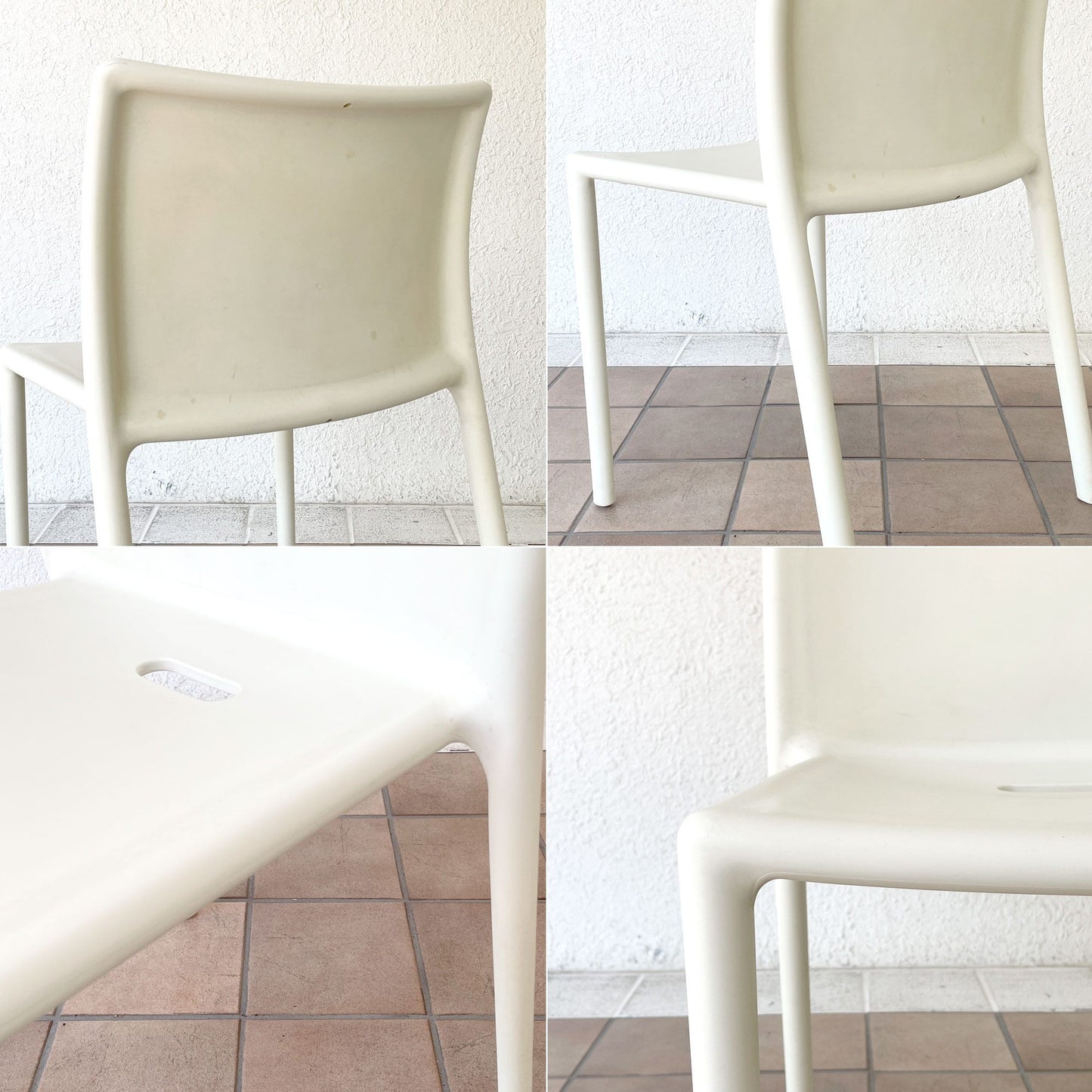 マジス MAGIS エアチェア AIR CHAIR ホワイト スタッキングチェア ダイニングチェア ジャスパー・モリソン B ◇