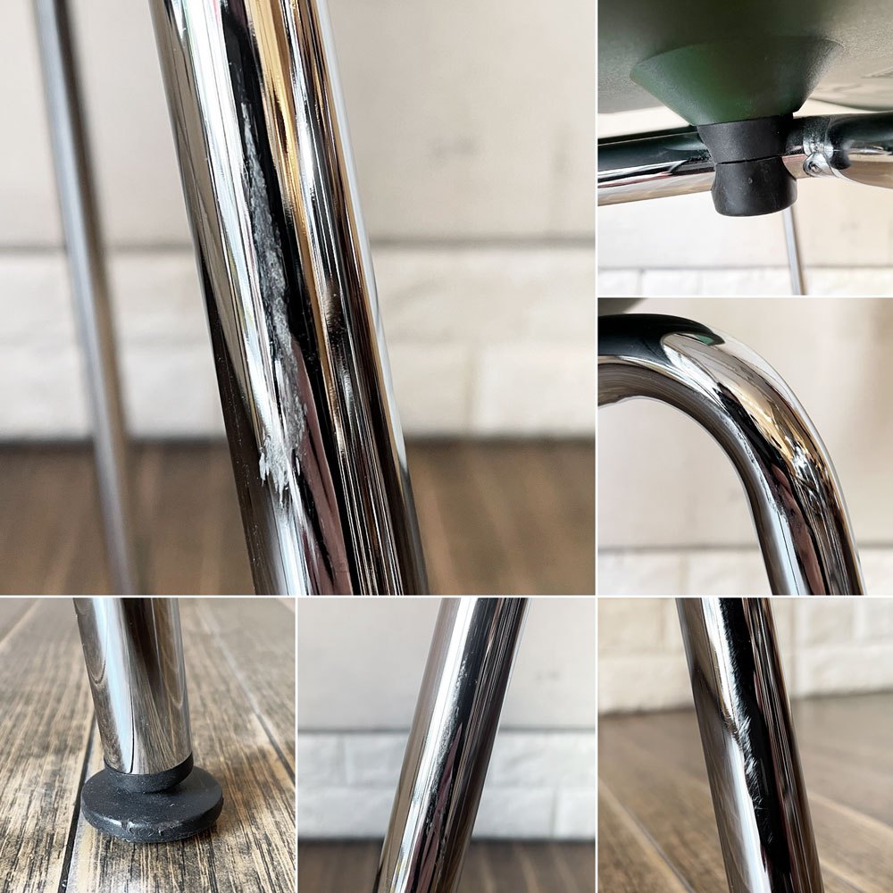 ヴィトラ vitra ハルチューブ HAL Tube サイドチェア ダイニングチェア グリーン スタッキング ジャスパー・モリソン 定価￥39,600- B ◎