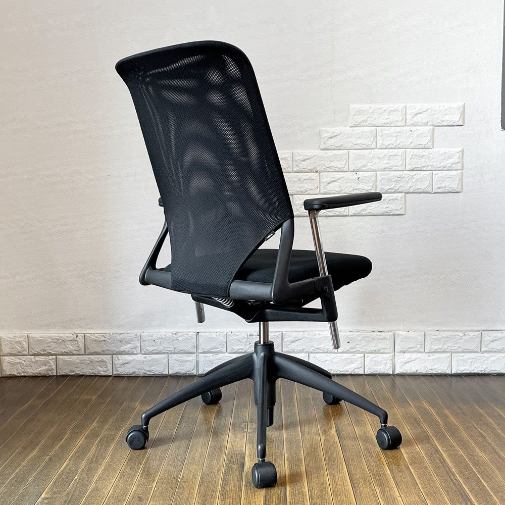 ヴィトラ vitra メダ2チェア MEDAⅡ オフィスチェア デスクチェア 昇降機能 リクライニングロック ブラック アルベルト・メダ 現状品 ◎